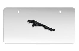 Plaque d'immatriculation, « Jaguar Leaper » au fini poli avec Leaper noir