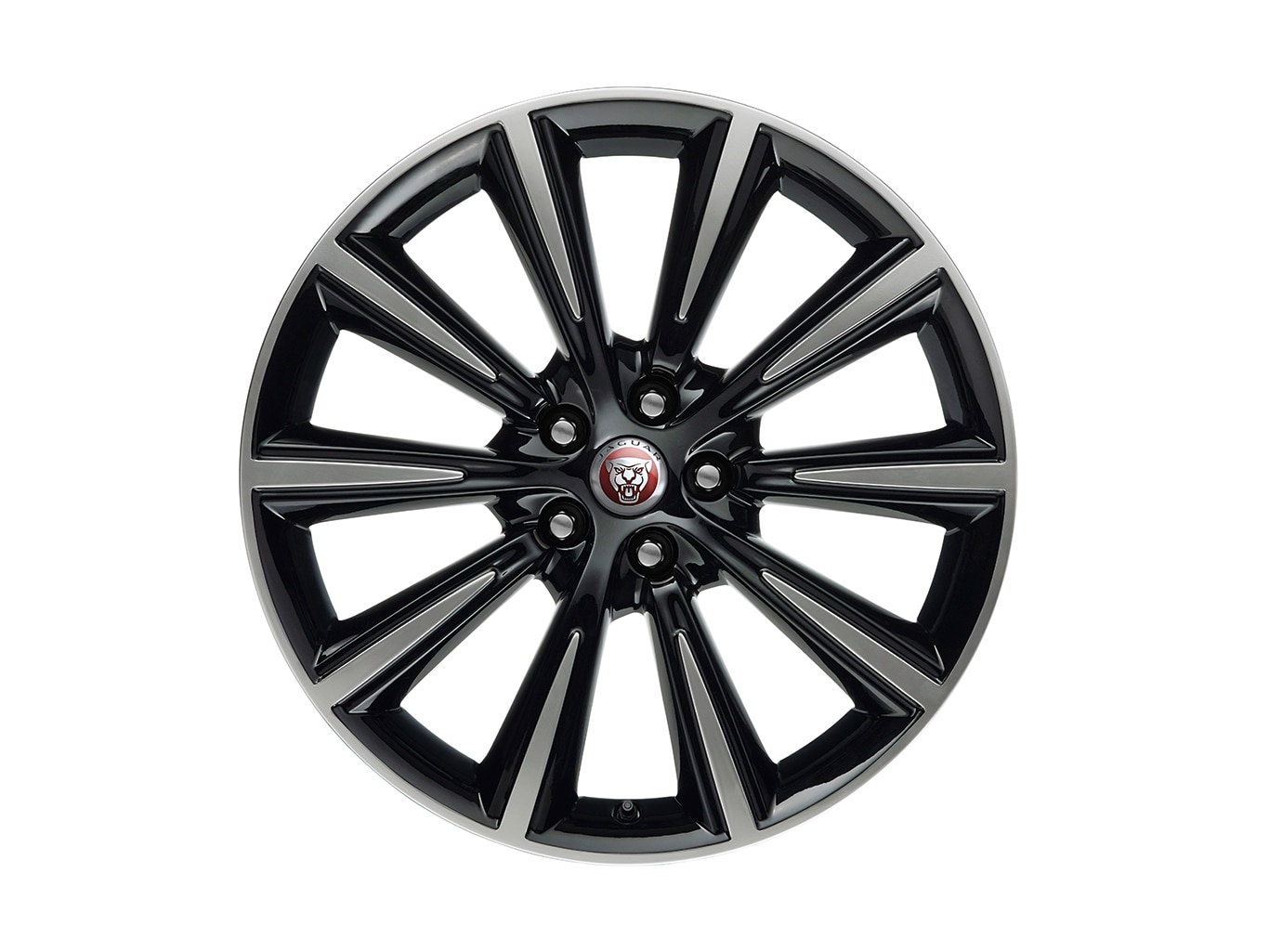 19" Style 1026, Diamond Turned with Gloss Black contrast, front image